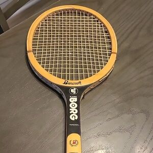 Bjorn Borg Vintage Tennis Racket - Black and Tan